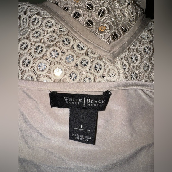 WHBM Crocheted Sequin Sleeveless Top-Large-EUC - Picture 3 of 4